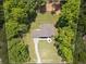 This aerial view showcases a home surrounded by lush greenery on a well-maintained lot at 3729 Meadow Glen Cir, Ellenwood, GA 30294