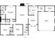 Home floor plan featuring multiple bedrooms, a living room, kitchen, dining room and garage at 5514 E Stoneway Ct, Villa Rica, GA 30180