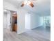 Open layout of living room and kitchen with new flooring and modern design at 1201 Old Hammond, Atlanta, GA 30350