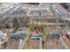 Aerial view of the property highlighting its location within a neighborhood with many nearby houses at 5774 Forest Dr, Acworth, GA 30102