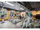 A selection of modern exercise machines are available in this well-lit gym at 1101 Juniper Ne St # 1012, Atlanta, GA 30309