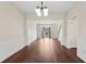 Elegant dining room features hardwood floors at 153 Towey Trl, Woodstock, GA 30188