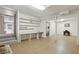 Finished basement with built-in desk, fireplace, and multiple rooms at 2819 Saddlebrook Nw Way, Marietta, GA 30064