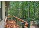 Wood deck with views of the trees behind the home at 2819 Saddlebrook Nw Way, Marietta, GA 30064