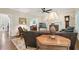 Cozy living room featuring hardwood floors, fireplace, and comfortable seating arrangement for relaxation at 2819 Saddlebrook Nw Way, Marietta, GA 30064