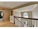 Beautiful Foyer with second story railing overlooking front door at 2633 Hanriva Ct, Dacula, GA 30019