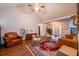 Comfortable living area with vaulted ceiling, stylish furnishings, and cozy atmosphere at 305 Saddle Wood Dr, Canton, GA 30114