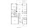 First floor plan displaying layout of the main level, including living spaces and attached garage at 730 Jackson Miller Cir, Powder Springs, GA 30127