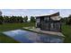 Modern architectural marvel boasting an outdoor patio, sleek pool, and impeccable backyard design at 2380 Greenglade Ne Rd, Atlanta, GA 30345