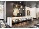 Modern bar area with sleek countertops, stylish seating, and unique lighting fixtures at 3324 Peachtree Ne Rd # 1813, Atlanta, GA 30305