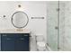 Stylish bathroom featuring a glass enclosed shower with marble tile and modern fixtures at 3324 Peachtree Ne Rd # 1813, Atlanta, GA 30305