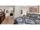 Bedroom is furnished with a comfortable bed with stylish linens and classic wood furniture at 1625 Clark Lake Nw Dr, Acworth, GA 30102