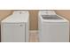 Laundry area with side-by-side dryer and washer units at 1625 Clark Lake Nw Dr, Acworth, GA 30102