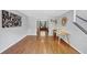 Spacious, bright living room with hardwood flooring and artwork on the wall at 1625 Clark Lake Nw Dr, Acworth, GA 30102