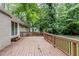 Large wooden deck off the house provides ample space for outdoor seating and relaxation at 1715 Lee St, Decatur, GA 30035