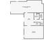 Basement floor plan showing an unfinished basement, gym, bedroom and storage space at 2610 Ginger Dr, Buford, GA 30519