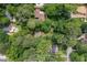 Aerial view of a house surrounded by lush trees, showcasing its private and serene setting at 998 Northrope Ne Dr, Atlanta, GA 30324