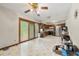 Open kitchen area features stainless steel appliances and a sliding glass door to the backyard at 2501 Northbrook Rd, Snellville, GA 30039