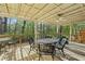 Spacious covered deck featuring outdoor seating, perfect for enjoying nature and outdoor relaxation at 3115 Chimney Cove Ln, Cumming, GA 30041