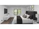 Nicely decorated main bedroom with view to the exterior at 2017 S Deshon Rd, Lithonia, GA 30058