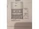 Architectural blueprint reveals the garage, roof, and window arrangement of the house's rear elevation at 3230 Cyrus Creek Dr, Kennesaw, GA 30152