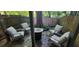 Rear patio area featuring stone pavers and outdoor seating at 380 Grant Se Cir # 110, Atlanta, GA 30315