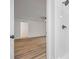 Modern bathroom with shower, white walls, and contemporary fixtures at 1377 Hill Sw Dr, Conyers, GA 30094