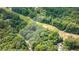 Aerial view of a spacious lot surrounded by lush trees, offering privacy and a natural setting at 1526 Oakleaf Dr, Auburn, GA 30011