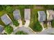 Aerial view of houses with a long driveway at 162 Ledgewood Mill Way, Lawrenceville, GA 30045