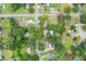 Neighborhood aerial view showcases a residential area with mature trees and well-maintained properties at 2578 Morgan Lake Ne Dr, Marietta, GA 30066