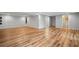 Finished basement with vinyl plank flooring, recessed lighting, and a partially finished bathroom at 2578 Morgan Lake Ne Dr, Marietta, GA 30066