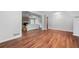 Bright and airy living room with hardwood floors and a brick fireplace at 2578 Morgan Lake Ne Dr, Marietta, GA 30066