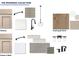 Interior design layout shows flooring, kitchen, and bathroom selections for the new home at 448 Lower Shoreline Sw Ct, Marietta, GA 30064