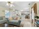 Inviting living room that flows into the kitchen at 570 White Stag Ct, Suwanee, GA 30024