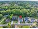 An aerial view featuring a home and its location within a suburban neighborhood at 401 Pirkle Ave, Buford, GA 30518