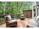 Relaxing back deck offers great privacy with lots of surrounding mature trees at 29 Greenland Trce, Atlanta, GA 30342