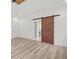 Bedroom with ensuite bathroom showing a barn door at 859 N Bay Overlook, Villa Rica, GA 30180