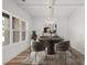 This dining room features stylish decor and wood floors at 859 N Bay Overlook, Villa Rica, GA 30180