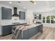 Stunning kitchen island with marble countertops, modern cabinetry, and stainless steel appliances at 859 N Bay Overlook, Villa Rica, GA 30180