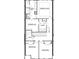 Second-story floor plan highlighting bedrooms, bathrooms, and laundry at 2407 Malster Ln, Lawrenceville, GA 30043