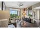 Inviting living room with dark wood floors, balcony access, and a stylish decor at 2626 Peachtree Nw Rd # 1108, Atlanta, GA 30305