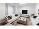 Bright living room featuring modern furniture, a large TV, and an inviting neutral color palette at 3758 Lake Haven Way, Atlanta, GA 30349