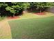 Beautiful backyard with trees and mulch beds at 5230 Centennial Hill Nw Dr, Acworth, GA 30102