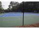 Well-maintained community tennis court with blue and green surface and chain-link fencing at 5230 Centennial Hill Nw Dr, Acworth, GA 30102