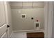 Inside laundry room with washer hookup and storage shelves at 2409 Malster Ln, Lawrenceville, GA 30043