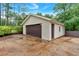 Detached one car garage offering ample parking and storage space, enhancing the property's functionality at 597 Rich Davis Rd, Hiram, GA 30141
