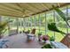 Relaxing screened-in porch with views of the garden, perfect for enjoying the outdoors in comfort at 597 Rich Davis Rd, Hiram, GA 30141