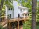 Exterior of the home features a two-level wood deck at 6360 Lakeview Ter, Douglasville, GA 30135