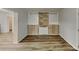 Finished basement with accent walls and hard wood floors at 7054 Chappell Cir, Atlanta, GA 30360