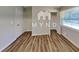 This is an empty bedroom featuring a wooden floor, a closet and a window at 7054 Chappell Cir, Atlanta, GA 30360